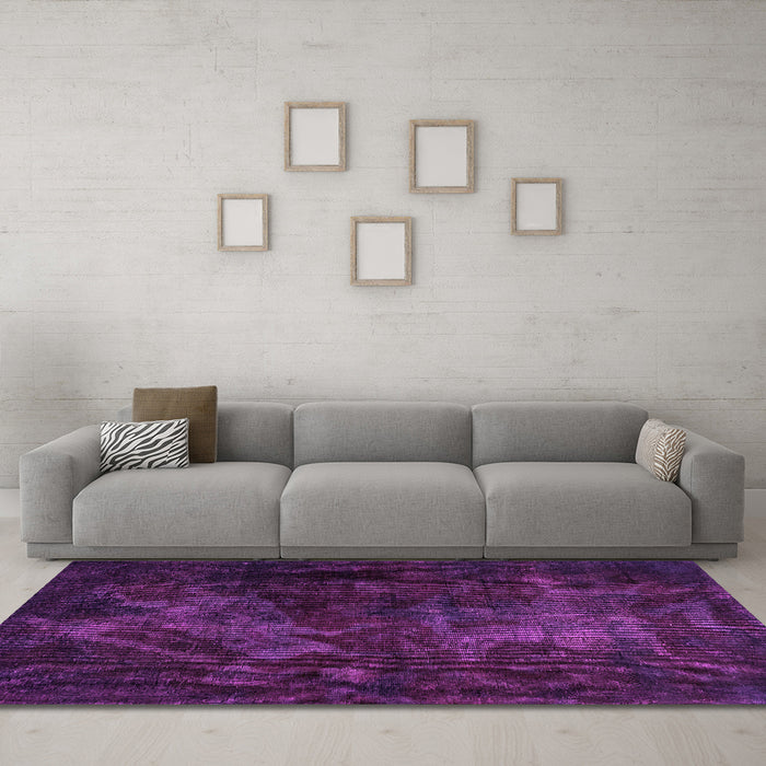 Machine Washable Abstract Pink Modern Rug in a Living Room, wshabs2753pnk