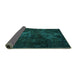 Sideview of Abstract Turquoise Modern Rug, abs2753turq