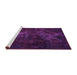 Sideview of Machine Washable Abstract Pink Modern Rug, wshabs2753pnk