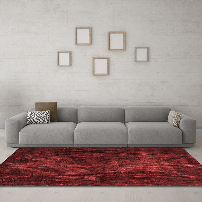 Modern Red Washable Rugs