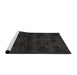 Sideview of Machine Washable Abstract Black Rug, wshabs2754