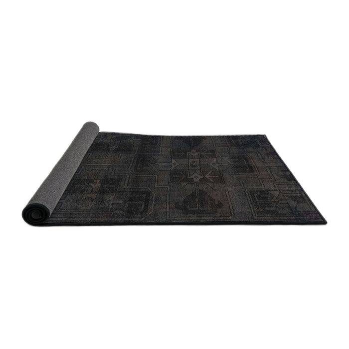 Sideview of Abstract Black Persian Rug, abs2754