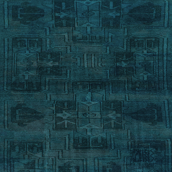 Square Machine Washable Persian Light Blue Bohemian Rug, wshabs2754lblu