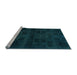 Sideview of Machine Washable Persian Light Blue Bohemian Rug, wshabs2754lblu