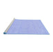 Sideview of Machine Washable Abstract Blue Modern Rug, wshabs2755blu