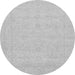 Round Machine Washable Abstract Gray Modern Rug, wshabs2755gry