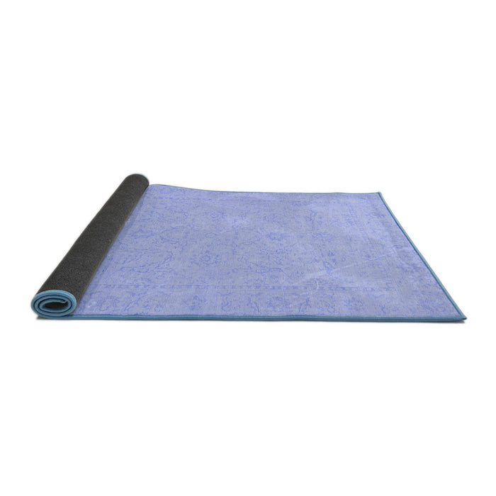 Sideview of Abstract Blue Modern Rug, abs2755blu