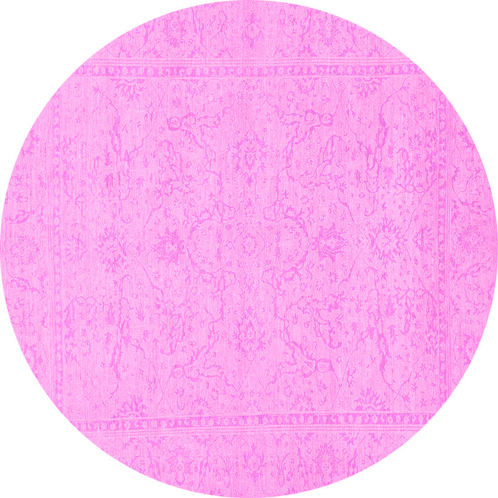 Round Abstract Pink Modern Rug, abs2755pnk