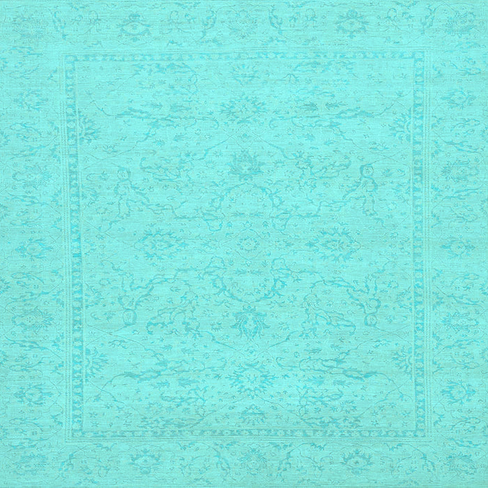 Square Machine Washable Abstract Light Blue Modern Rug, wshabs2755lblu