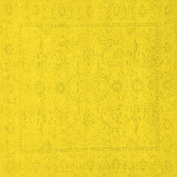 Square Machine Washable Abstract Yellow Modern Rug, wshabs2755yw