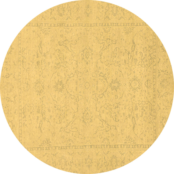Round Abstract Brown Modern Rug, abs2755brn