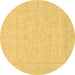 Round Abstract Brown Modern Rug, abs2755brn