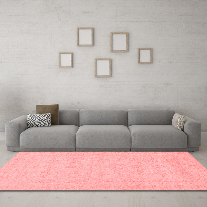 Modern Red Washable Rugs