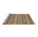 Sideview of Machine Washable Abstract Chestnut Brown Rug, wshabs2756