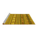 Sideview of Machine Washable Abstract Yellow Modern Rug, wshabs2756yw