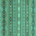 Square Machine Washable Abstract Turquoise Modern Area Rugs, wshabs2756turq