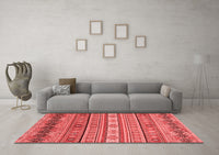 Machine Washable Abstract Red Modern Rug, wshabs2756red