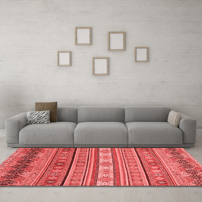 Modern Red Washable Rugs