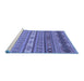 Sideview of Machine Washable Abstract Blue Modern Rug, wshabs2756blu