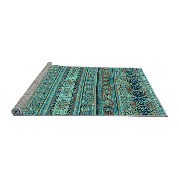 Sideview of Machine Washable Abstract Light Blue Modern Rug, wshabs2756lblu