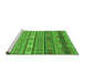 Sideview of Machine Washable Abstract Green Modern Area Rugs, wshabs2756grn