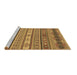 Sideview of Machine Washable Abstract Brown Modern Rug, wshabs2756brn