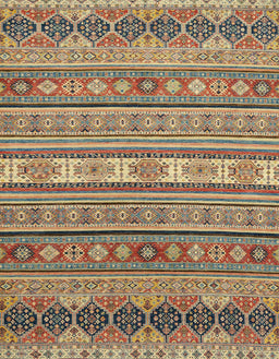Abstract Chestnut Brown Modern Rug, abs2756