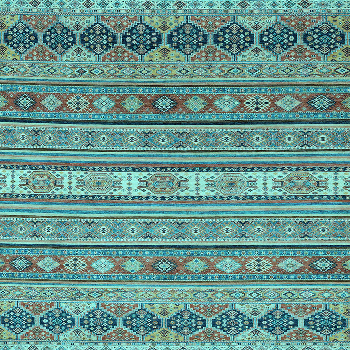 Square Machine Washable Abstract Light Blue Modern Rug, wshabs2756lblu