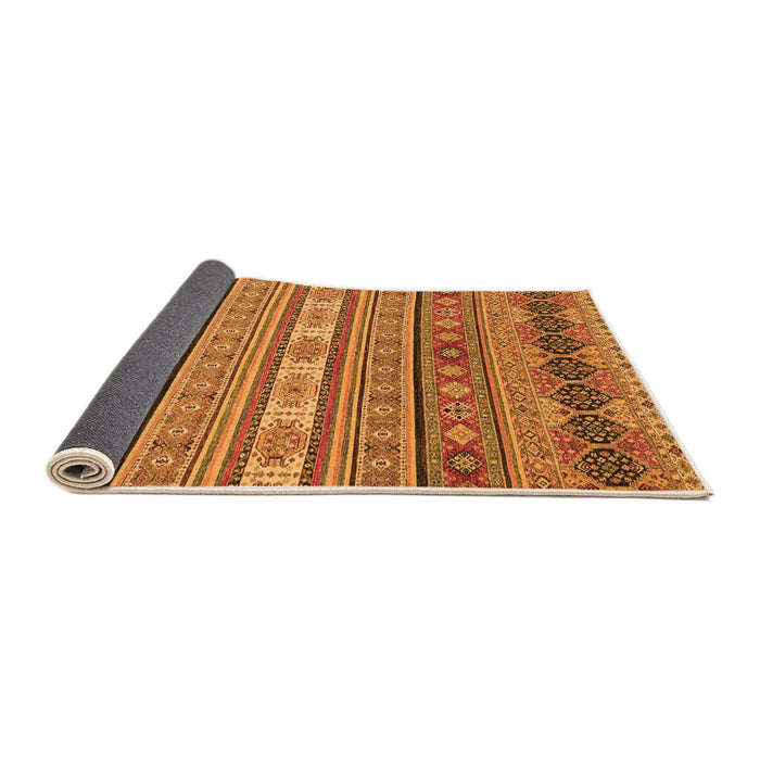 Sideview of Abstract Orange Modern Rug, abs2756org