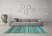 Machine Washable Abstract Light Blue Modern Rug in a Living Room, wshabs2756lblu