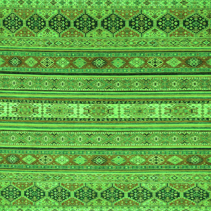 Square Abstract Green Modern Rug, abs2756grn