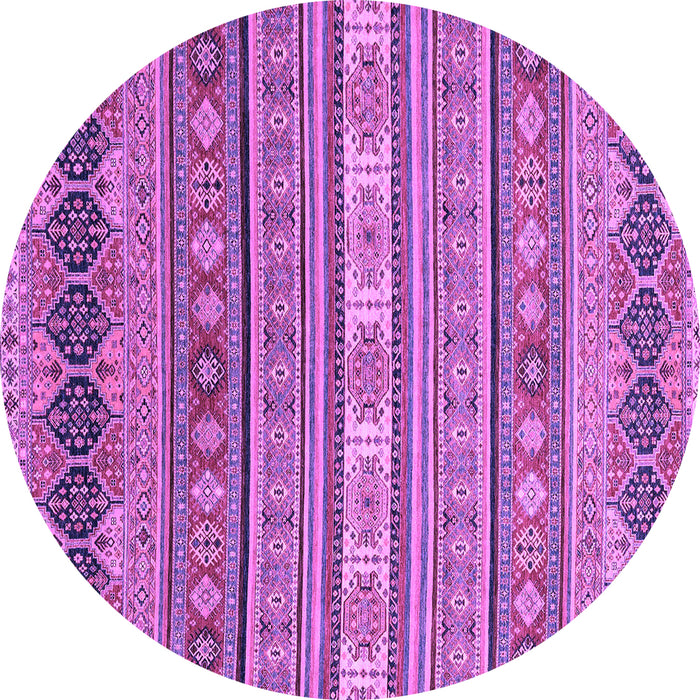 Round Abstract Purple Modern Rug, abs2756pur