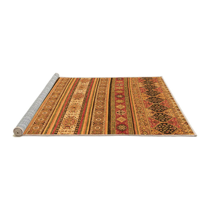Sideview of Machine Washable Abstract Orange Modern Area Rugs, wshabs2756org
