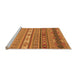 Sideview of Machine Washable Abstract Orange Modern Area Rugs, wshabs2756org