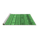 Sideview of Machine Washable Abstract Emerald Green Modern Area Rugs, wshabs2756emgrn