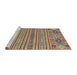 Sideview of Machine Washable Abstract Chestnut Brown Rug, wshabs2757