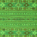 Square Machine Washable Abstract Green Modern Area Rugs, wshabs2757grn