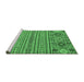 Sideview of Machine Washable Abstract Emerald Green Modern Area Rugs, wshabs2757emgrn