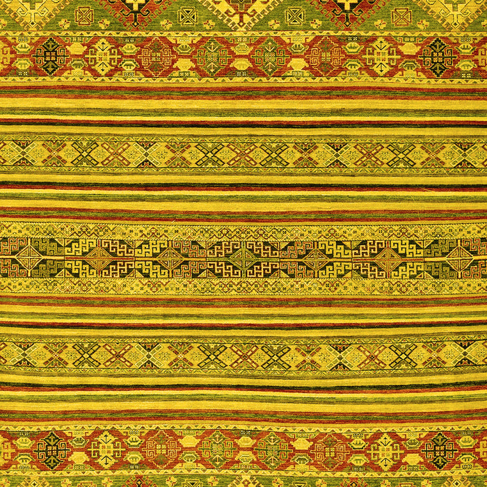 Abstract Yellow Modern Rug, abs2757yw