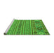 Sideview of Machine Washable Abstract Green Modern Area Rugs, wshabs2757grn