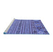 Sideview of Machine Washable Abstract Blue Modern Rug, wshabs2757blu