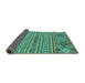 Sideview of Abstract Turquoise Modern Rug, abs2757turq