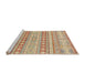 Sideview of Machine Washable Abstract Rust Pink Rug, wshabs2758