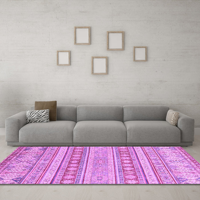Machine Washable Abstract Purple Modern Area Rugs in a Living Room, wshabs2758pur