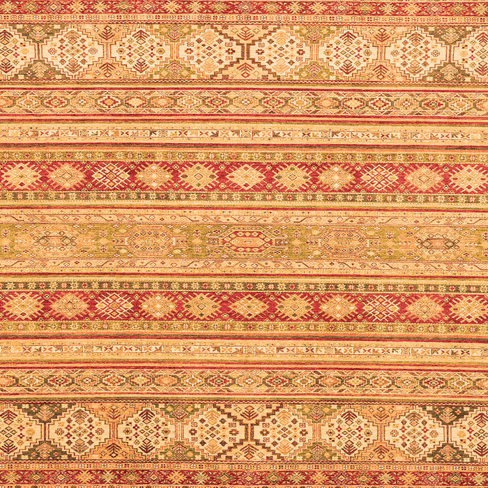 Square Abstract Orange Modern Rug, abs2758org