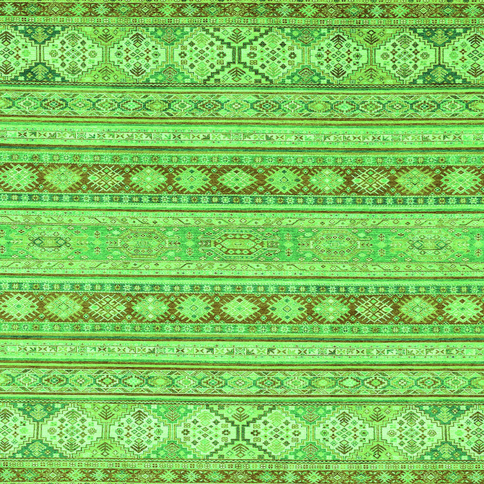Square Abstract Green Modern Rug, abs2758grn