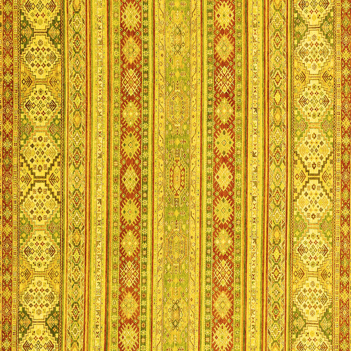 Square Abstract Yellow Modern Rug, abs2758yw
