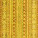 Square Abstract Yellow Modern Rug, abs2758yw