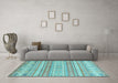 Machine Washable Abstract Light Blue Modern Rug in a Living Room, wshabs2758lblu