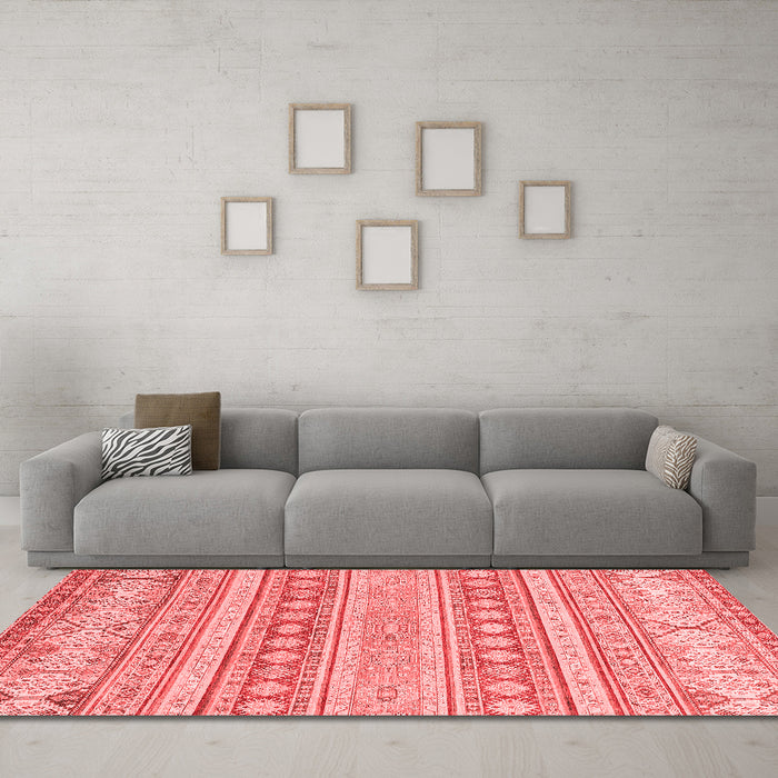 Modern Red Washable Rugs
